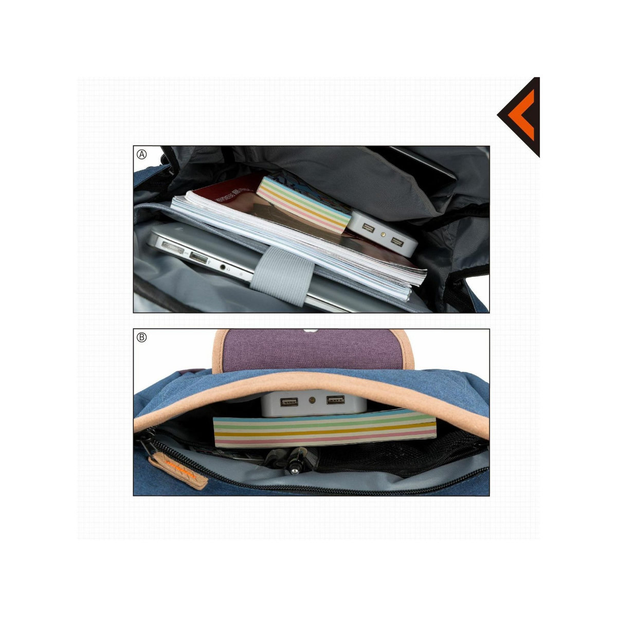 KINGCAMP Sac à dos - Kingcamp - Modèle Glacier - Bleu - 12 Litres - 24 x 12 x 40 cm