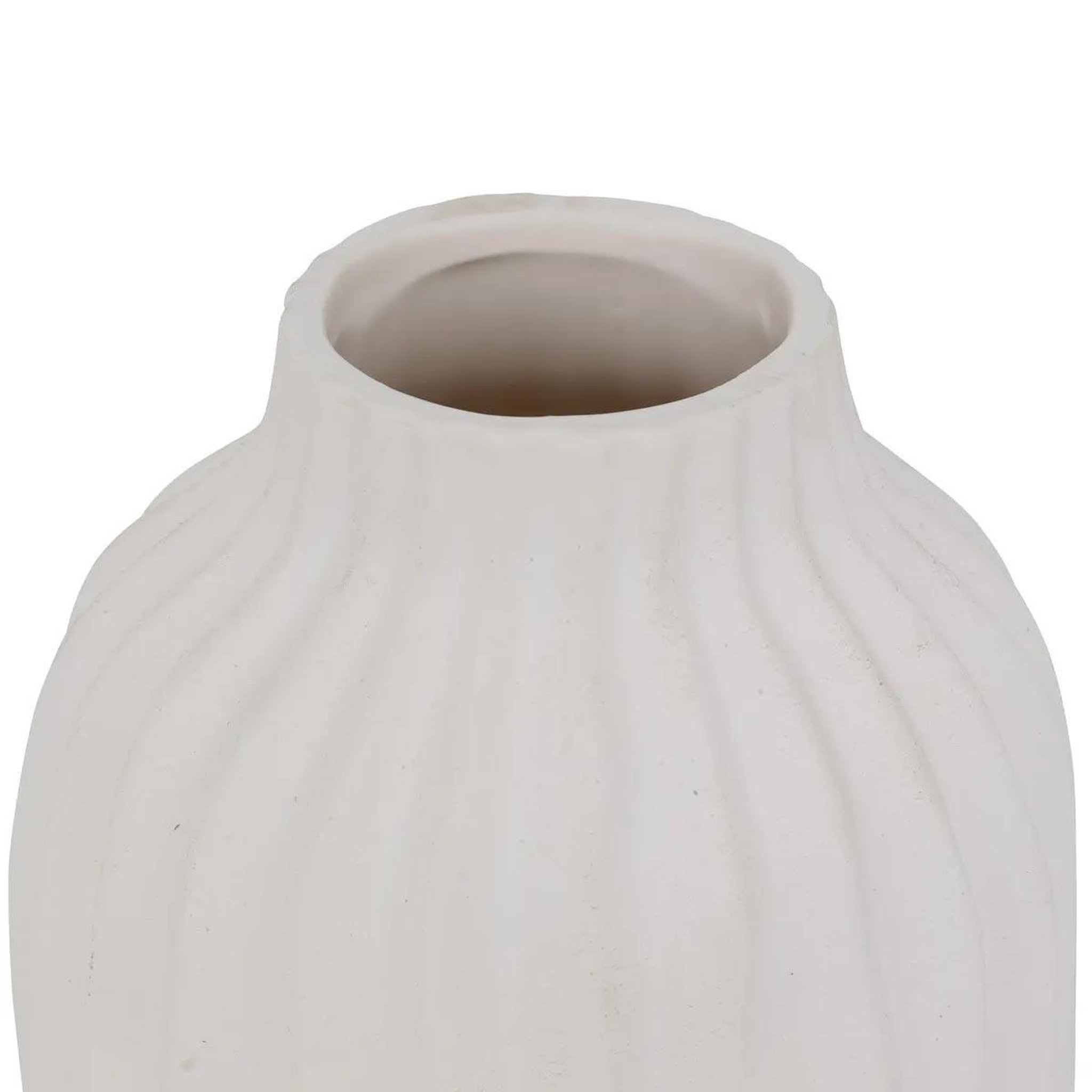 Voir la diapositive 2 : ATMOSPHERA Vase design en céramique  fernan  22cm blanc