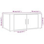 Voir la diapositive 6 : VIDAXL Table basse Blanc brillant 80x50x36 cm Bois d'ingenierie