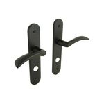 CENTRALE BRICO Lot de 2 poignées de porte Azur conda/décondamnation, INSPIRE,  entraxe 165 mm noir mat