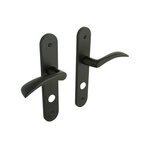 CENTRALE BRICO Lot de 2 poignées de porte Azur conda/décondamnation, INSPIRE,  entraxe 165 mm noir mat