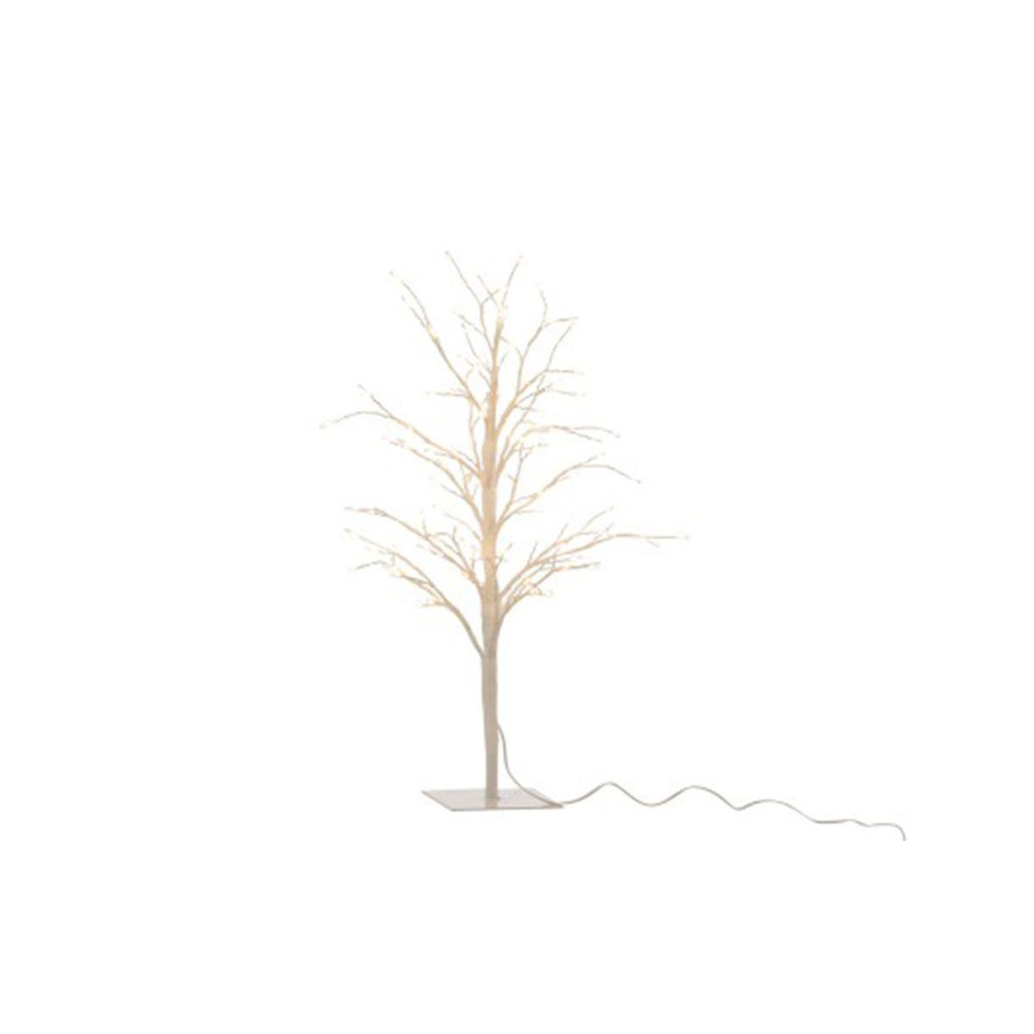 Voir la diapositive 2 : J-LINE Plante artificielle déco led  arbre nu  57cm blanc