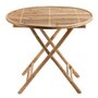 Voir la diapositive 3 : Paris Prix Table de Jardin Pliable  Bambou  90cm Naturel