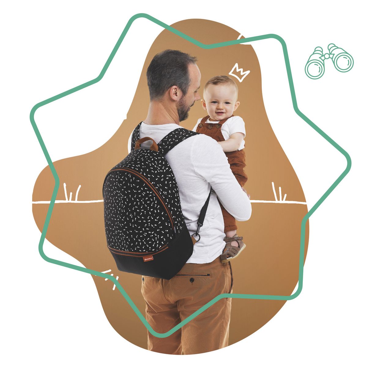 BADABULLE Sac à dos à langer Casual & GO 