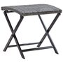 Voir la diapositive 1 : VIDAXL Tabouret pliable resine tressee gris