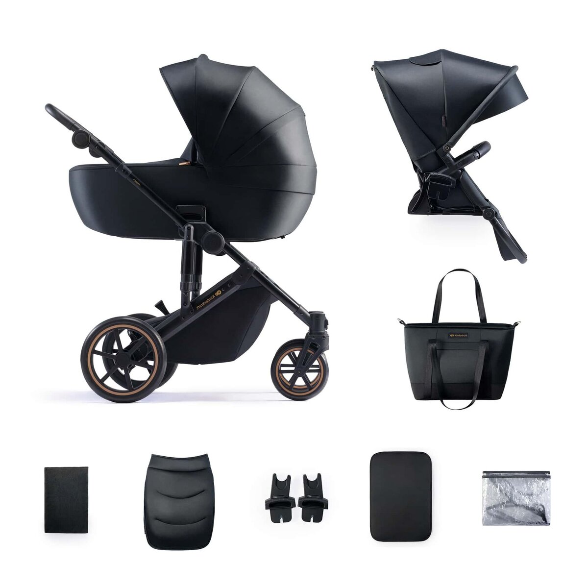 KINDERKRAFT Poussette évolutive 2 en 1 suspension améliorée pour enfants à 22 kg