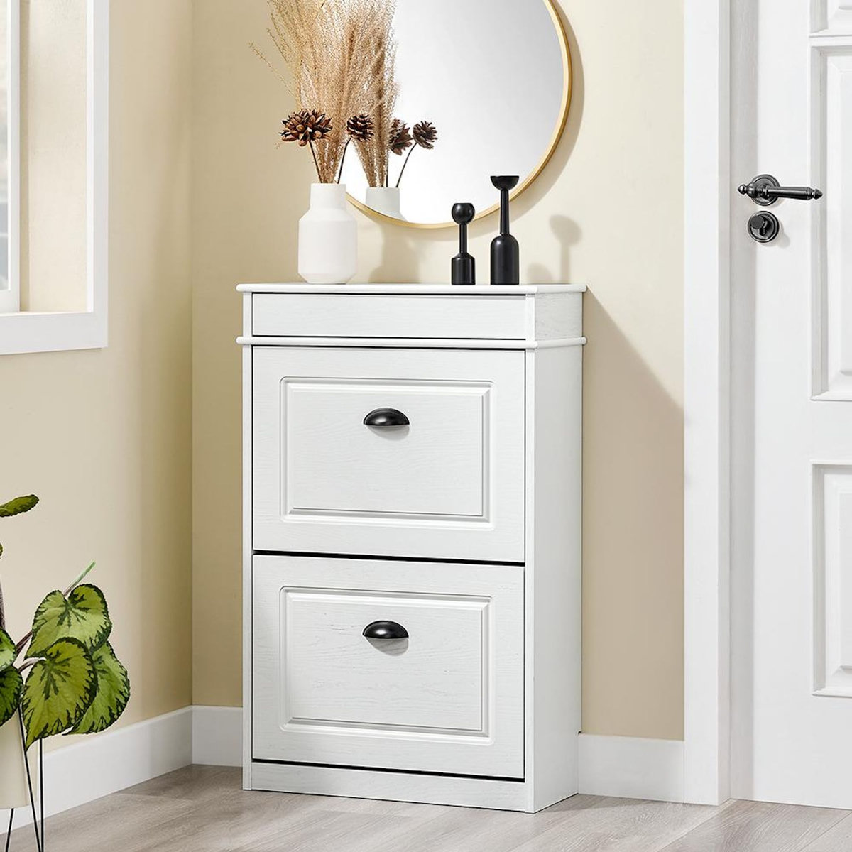 SOBUY SoBuy - Meuble À Chaussures à 2 tiroirs - Classique - FSR78