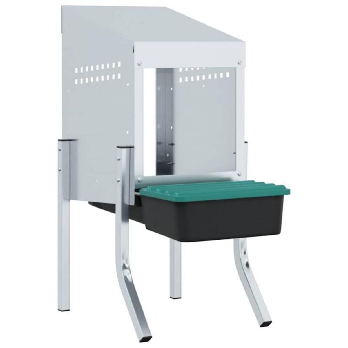 VIDAXL Nichoir à poules1 compartiment avec pieds en acier galvanisé