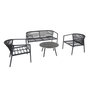 Voir la diapositive 3 : SWEEEK Salon de jardin aluminium et cordes 4 places gris - Korava