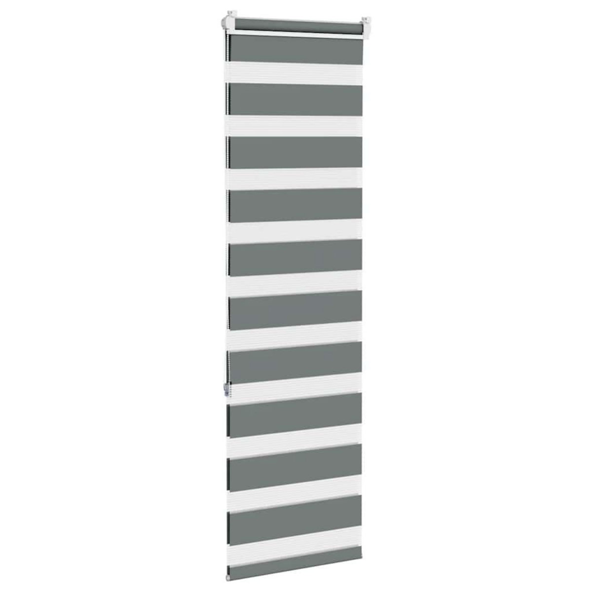 VIDAXL Store zebre gris fonce largeur du tissu 45,9 cm polyester