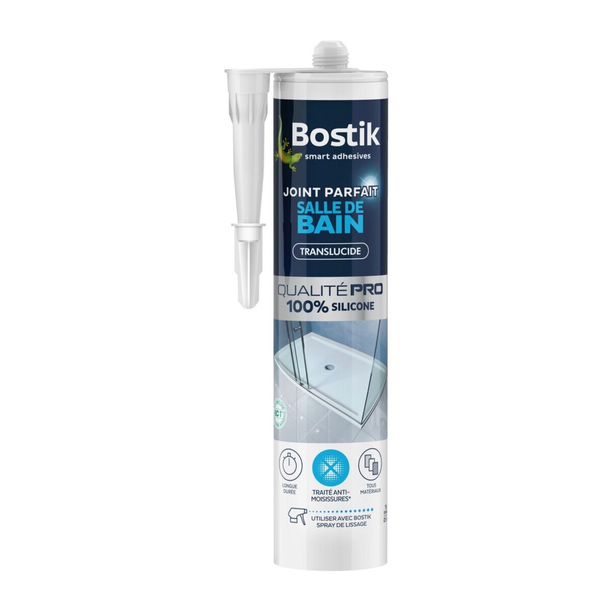 BOSTIK Joint parfait salle de bain transparent