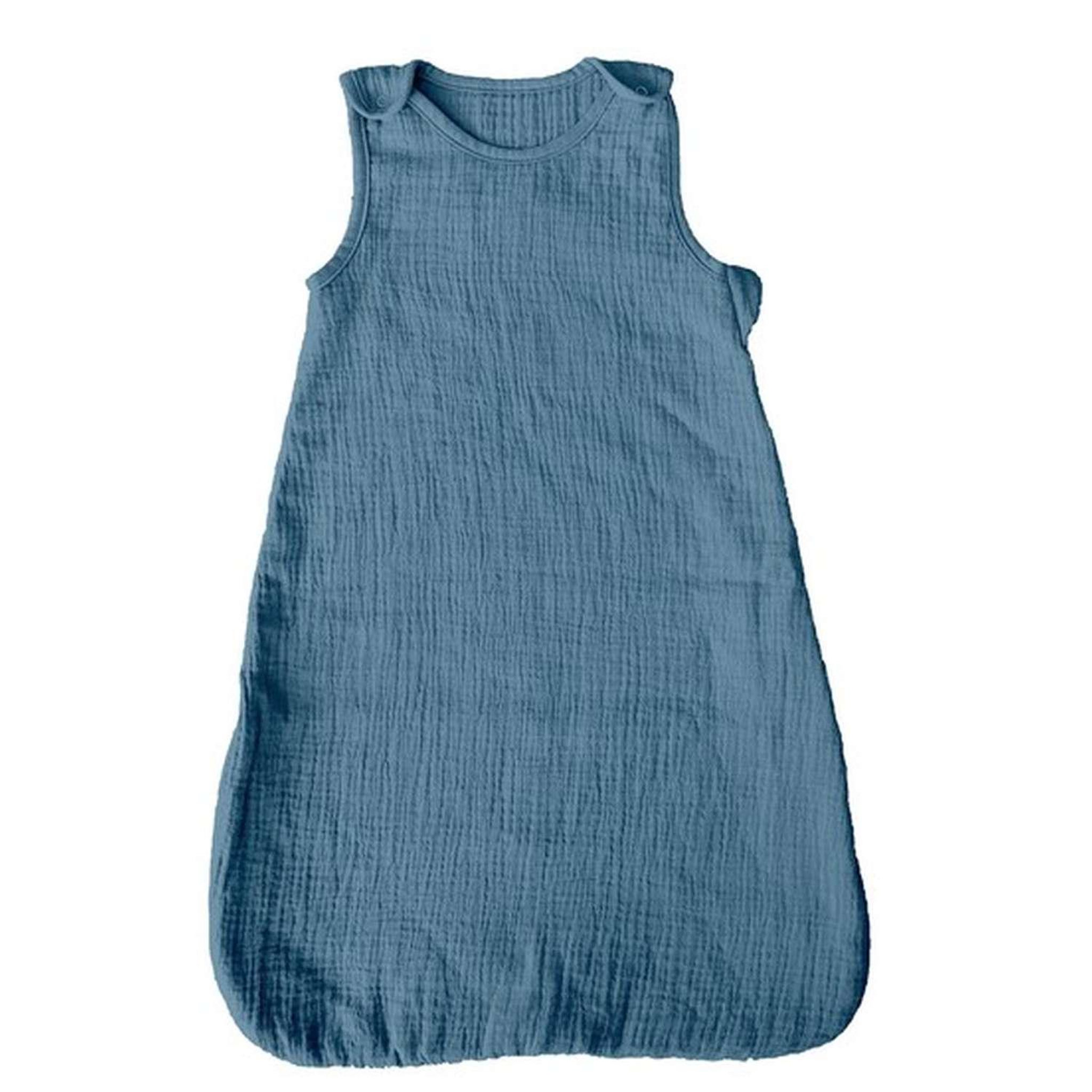 Voir la diapositive 1 : BEBE DOUCEUR Gigoteuse sans manches en gaze de coton - Bleu marine