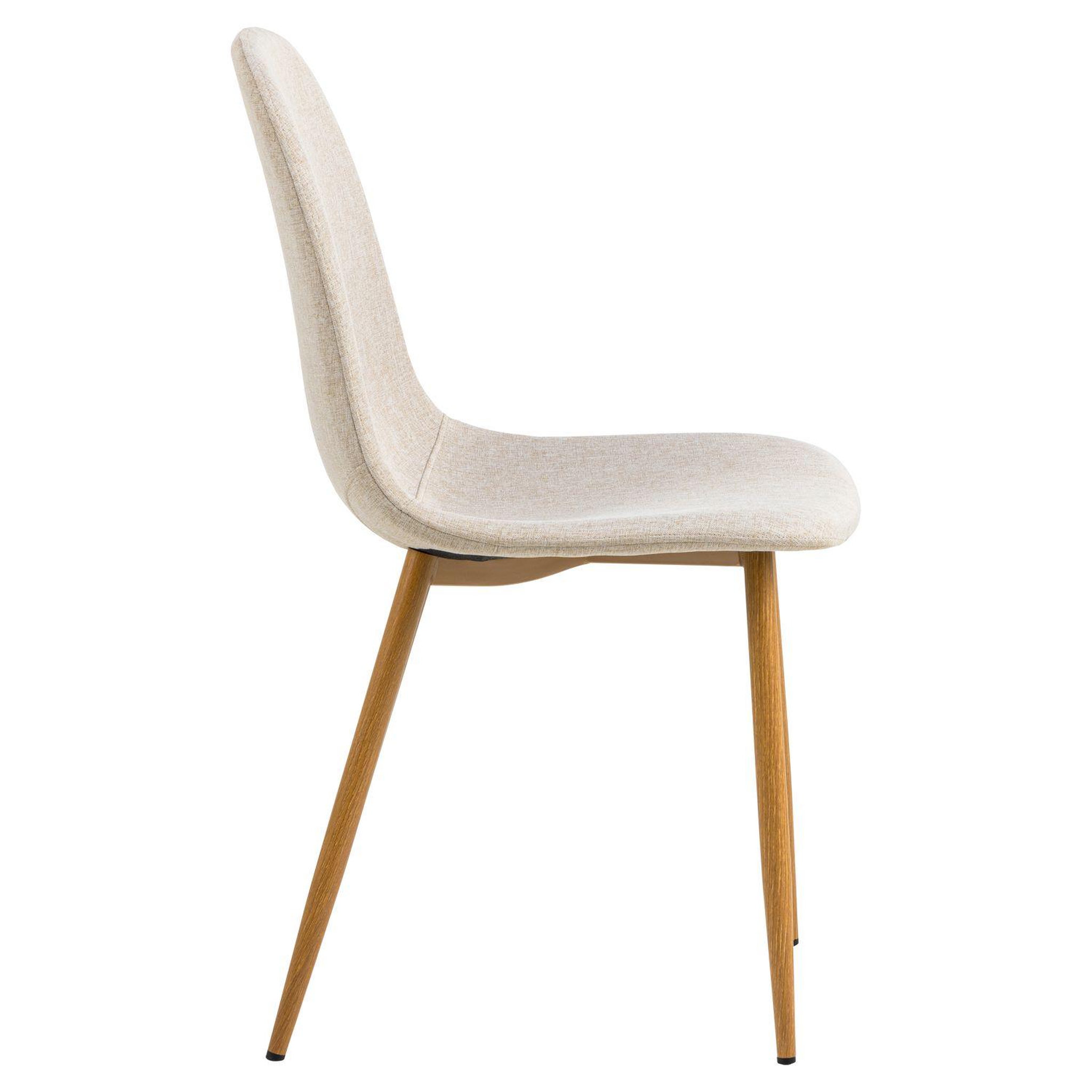 Voir la diapositive 4 : TOILINUX Lot de 4 chaises de salle à manger clelia - beige