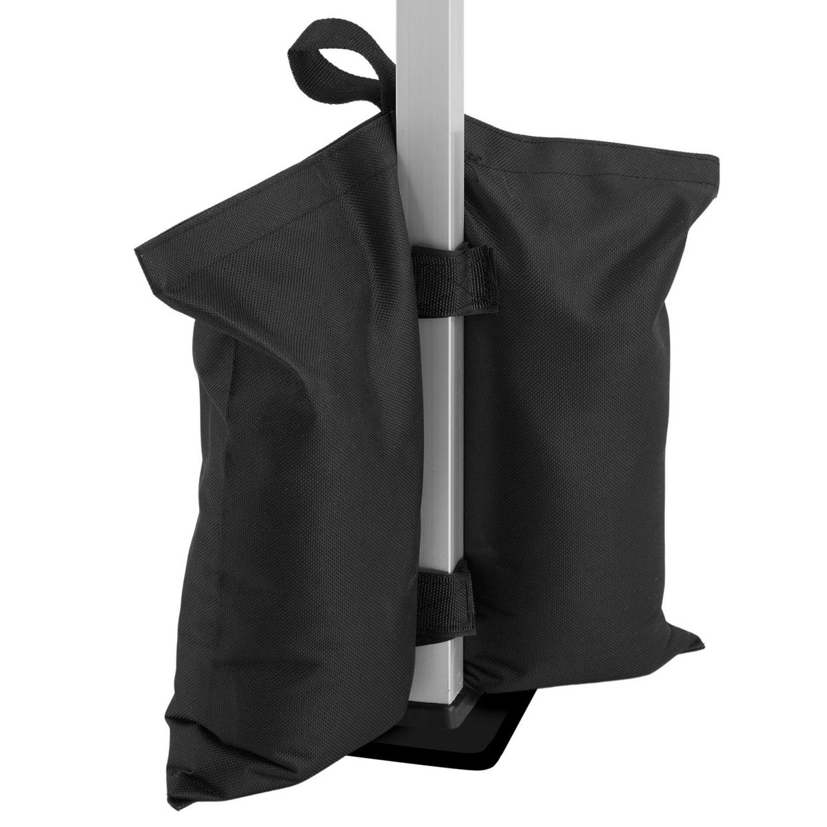 tectake Lot de 4 sacs de lestage pour pavillon à remplir avec du sable noir