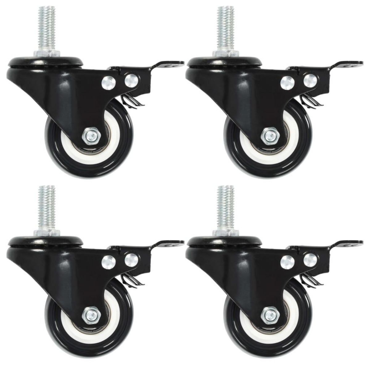 VIDAXL Roulettes pivotantes avec freins 8 pcs 50 mm