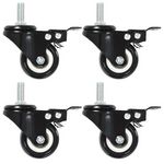 VIDAXL Roulettes pivotantes avec freins 8 pcs 50 mm