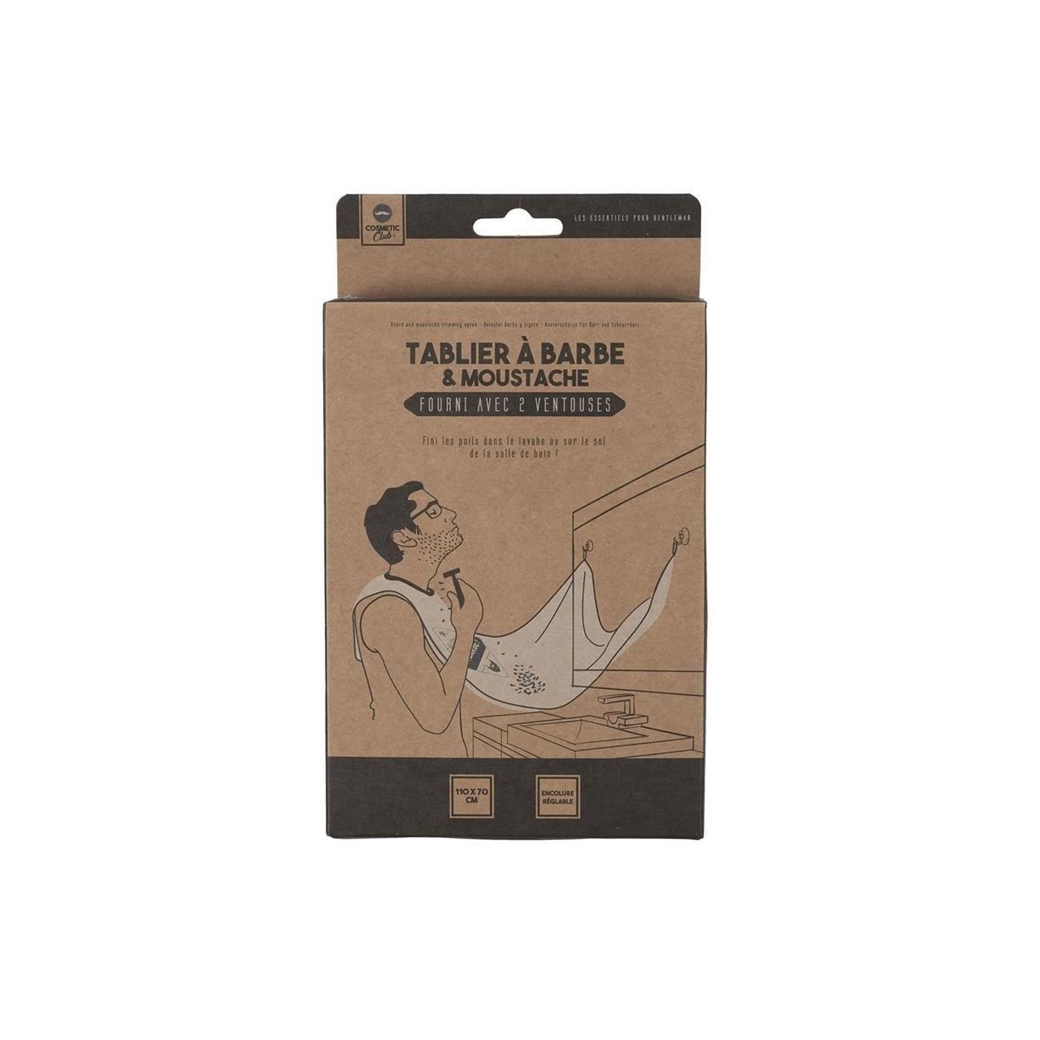 Voir la diapositive 4 : Cosmetic Club Tablier à barbe & moustache  homme  110cm blanc