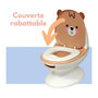 Voir la diapositive 6 : BAMBISOL Pot bébé éducatif BAMBISOL - Couvercle et siege rabattable - Manette chasse-d'eau