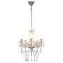 Voir la diapositive 2 : VIDAXL Lustre avec perles de cristal Argente Rond 5 x E14