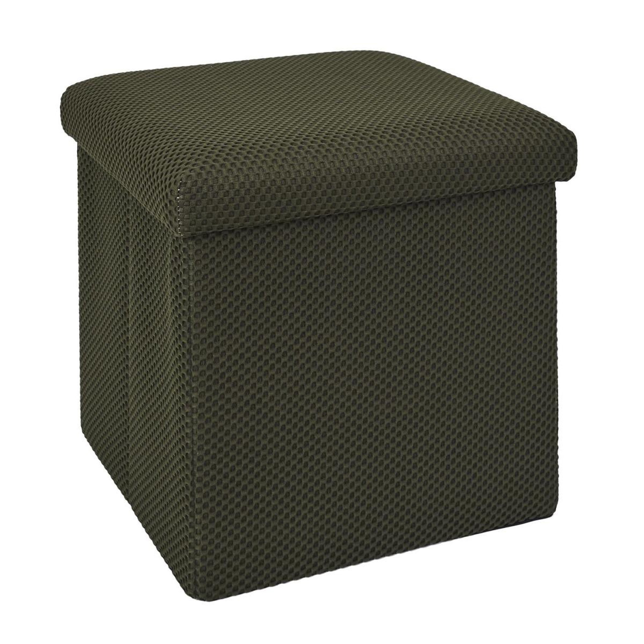 The Home Deco Factory Pouf coffre pliable  atome  38cm kaki