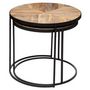 Voir la diapositive 2 : ATMOSPHERA Lot de 2 Tables à Café en Bois  Basile  56cm Marron