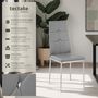 Voir la diapositive 2 : tectake Ensemble de chaises de salle à manger rembourré avec revêtement aspect cuir gris Lot de 4