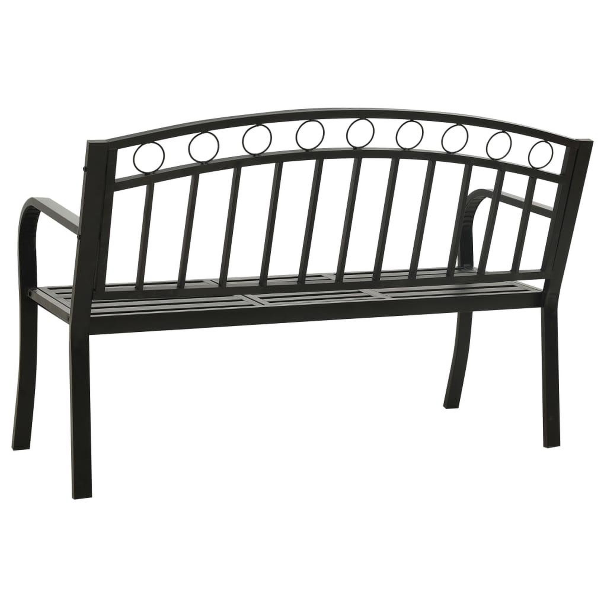 Voir la diapositive 5 : VIDAXL Banc de jardin avec table Noir 120 cm Acier