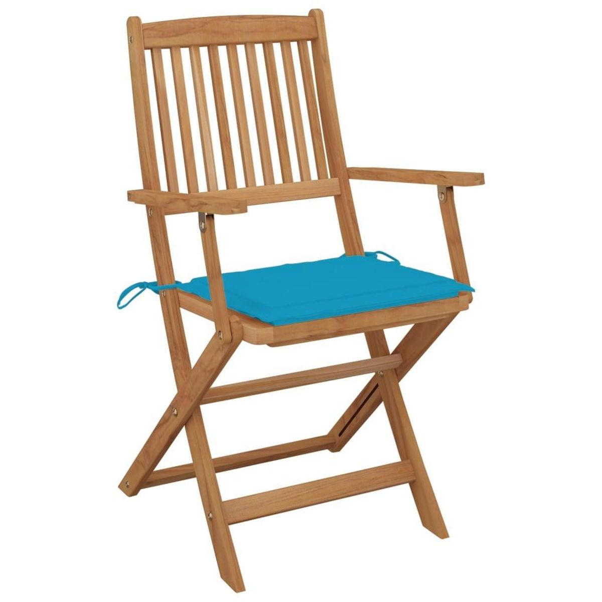 VIDAXL Chaises pliables de jardin lot de 8 avec coussins Bois d'acacia