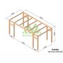 Voir la diapositive 2 : JARDIDECO Pergola en bois lamellé-collé Montreuil 600 x 300 cm - Maderland