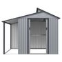 Voir la diapositive 4 : Habitat et Jardin Abri de jardin métal avec pergola  Madras  - 5.64 m² - 193 x 292 x 229 cm - Gris