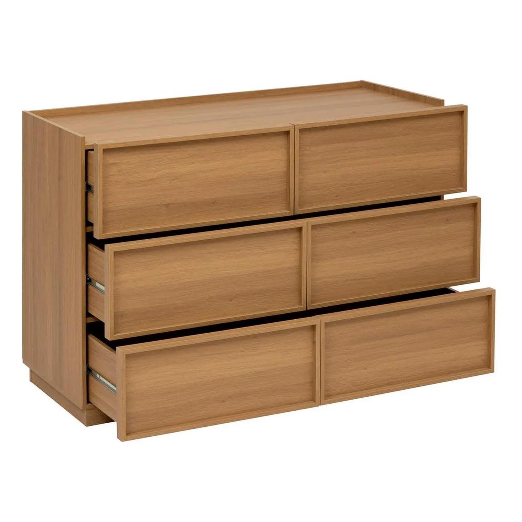 Voir la diapositive 2 : FIVE Commode 6 tiroirs  framy  115cm marron