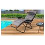 Voir la diapositive 2 : Inkazen Fauteuils de jardin Relax avec coussin gris anthracite  - Lot de 2