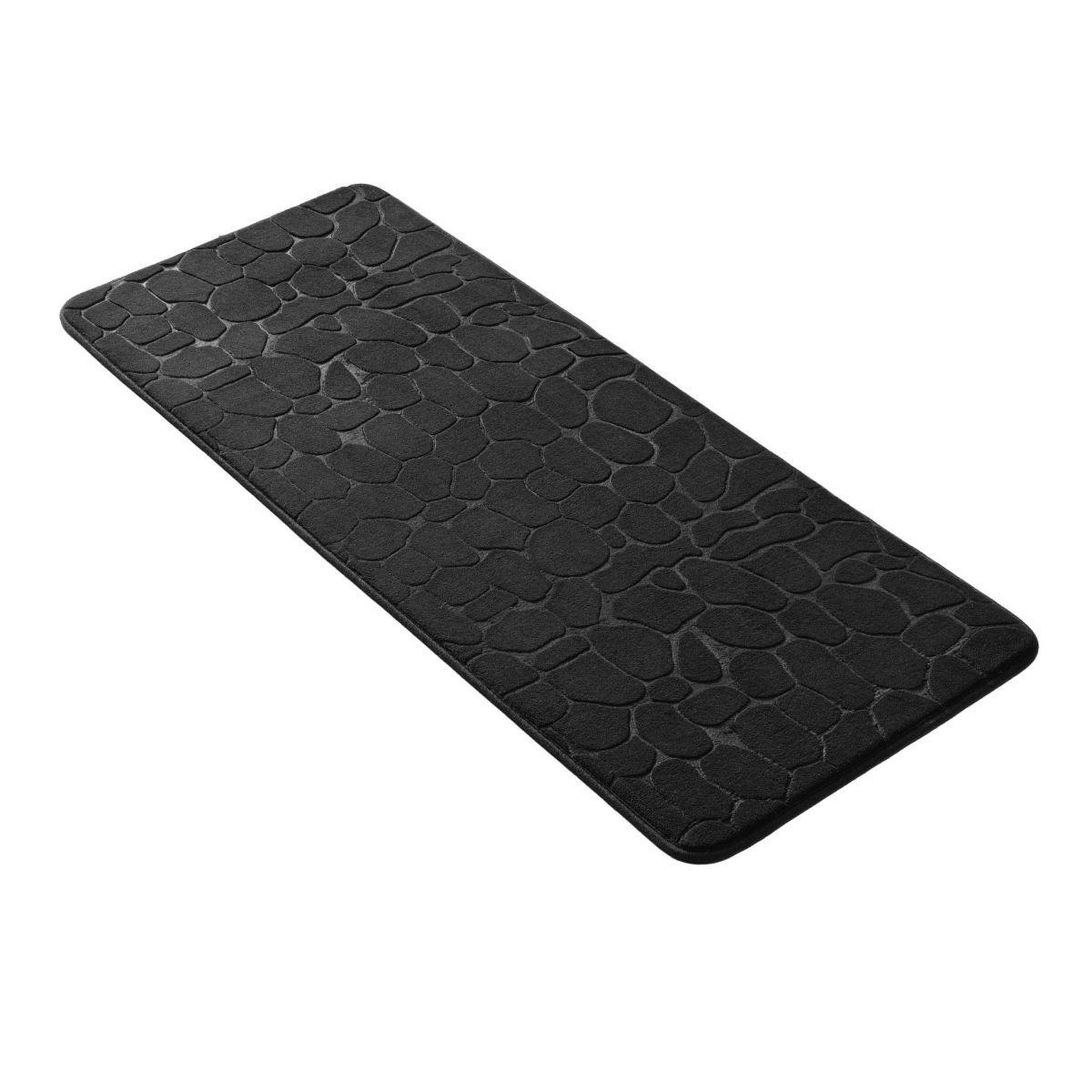 Voir la diapositive 4 : Douceur d'Intérieur Tapis de bain  ricochet  50x120cm noir