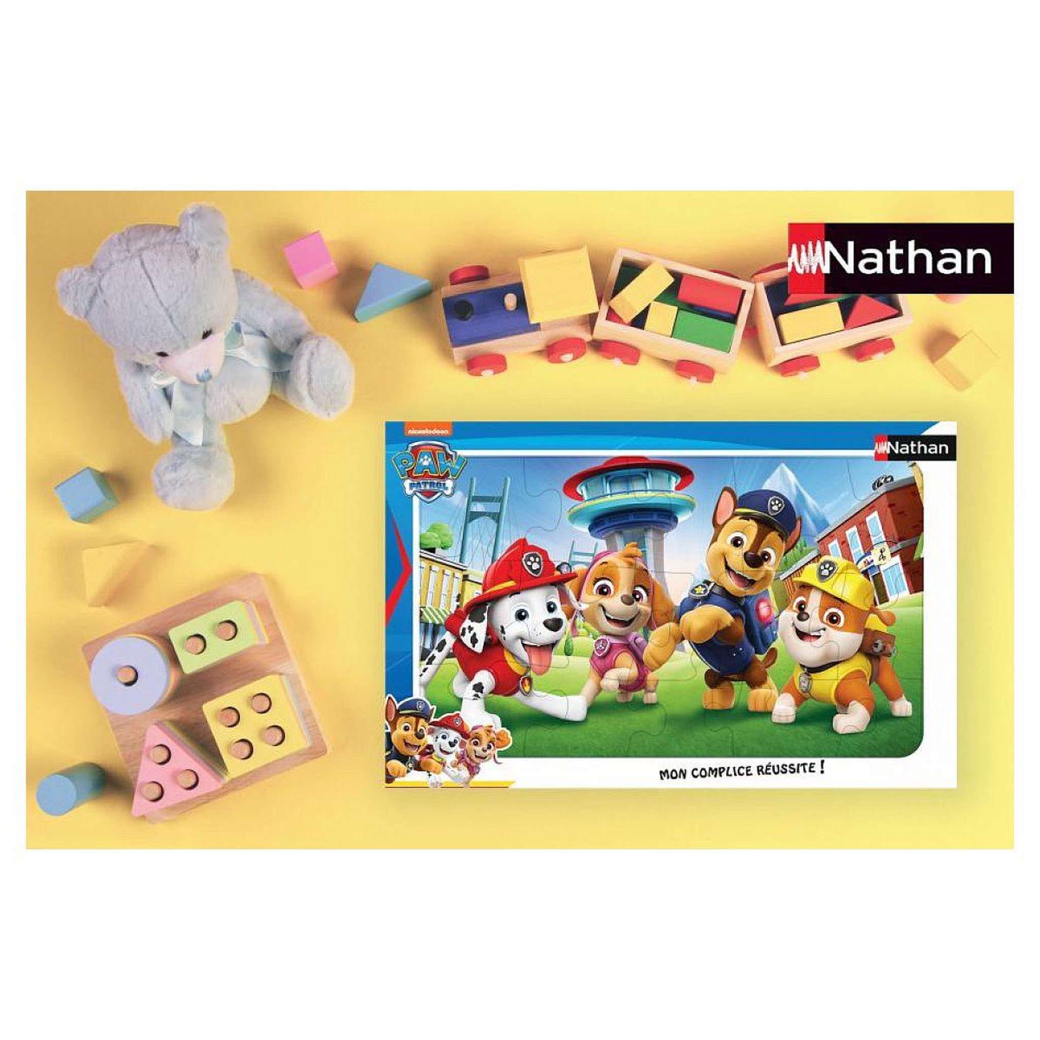 Voir la diapositive 4 : Nathan Puzzle cadre 15 p - les chiots de la pat'patrouille
