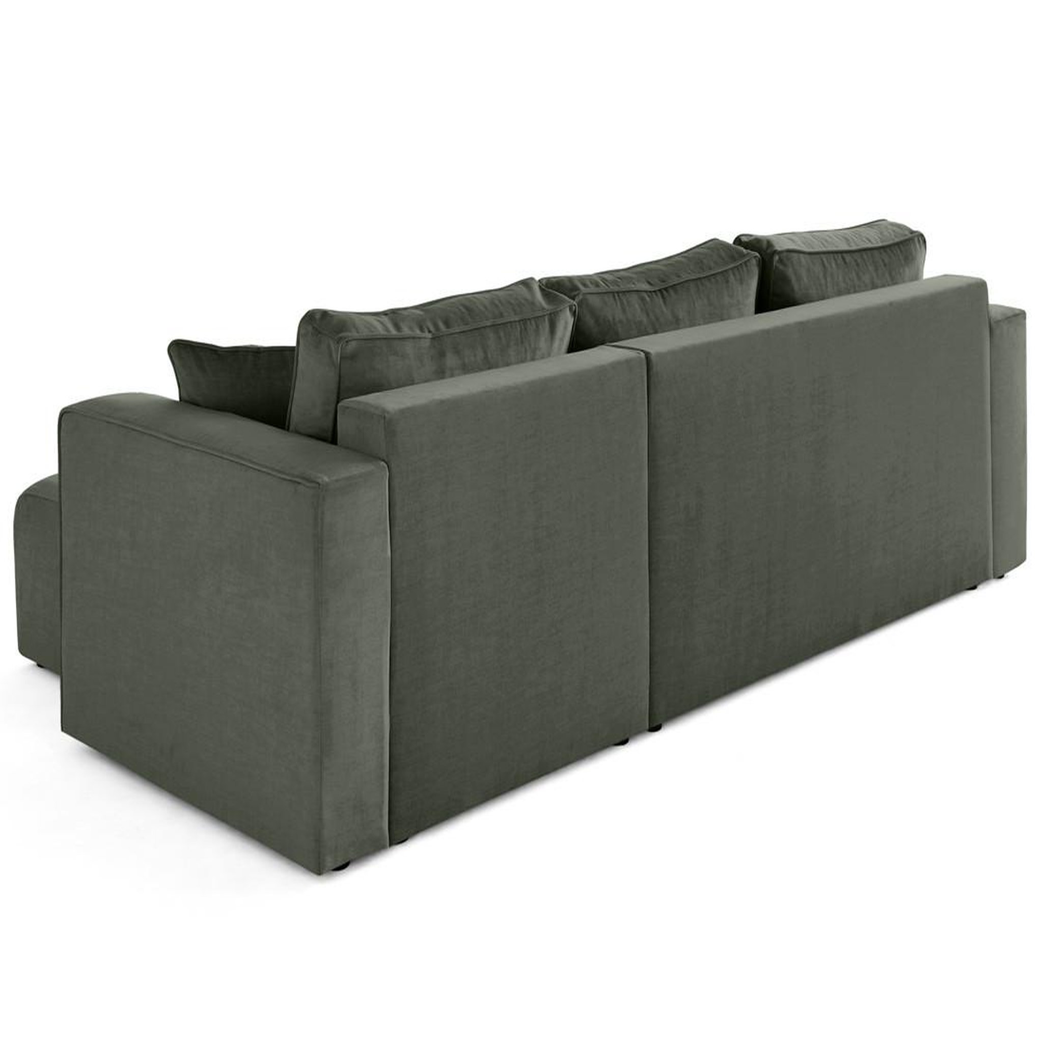 Voir la diapositive 5 : BEST MOBILIER Topaze - canapé d'angle déhoussable réversible 4 places en velours