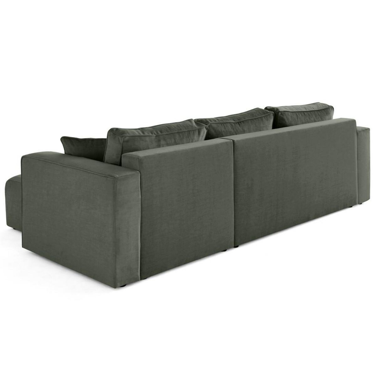 BEST MOBILIER Topaze - canapé d'angle déhoussable réversible 4 places en velours