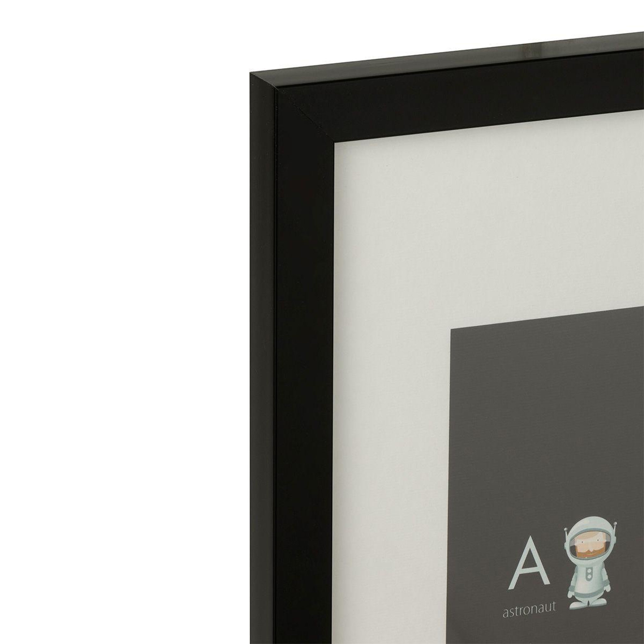Voir la diapositive 2 : J-LINE Affiche murale déco  alphabet astronaute  40x60cm noir