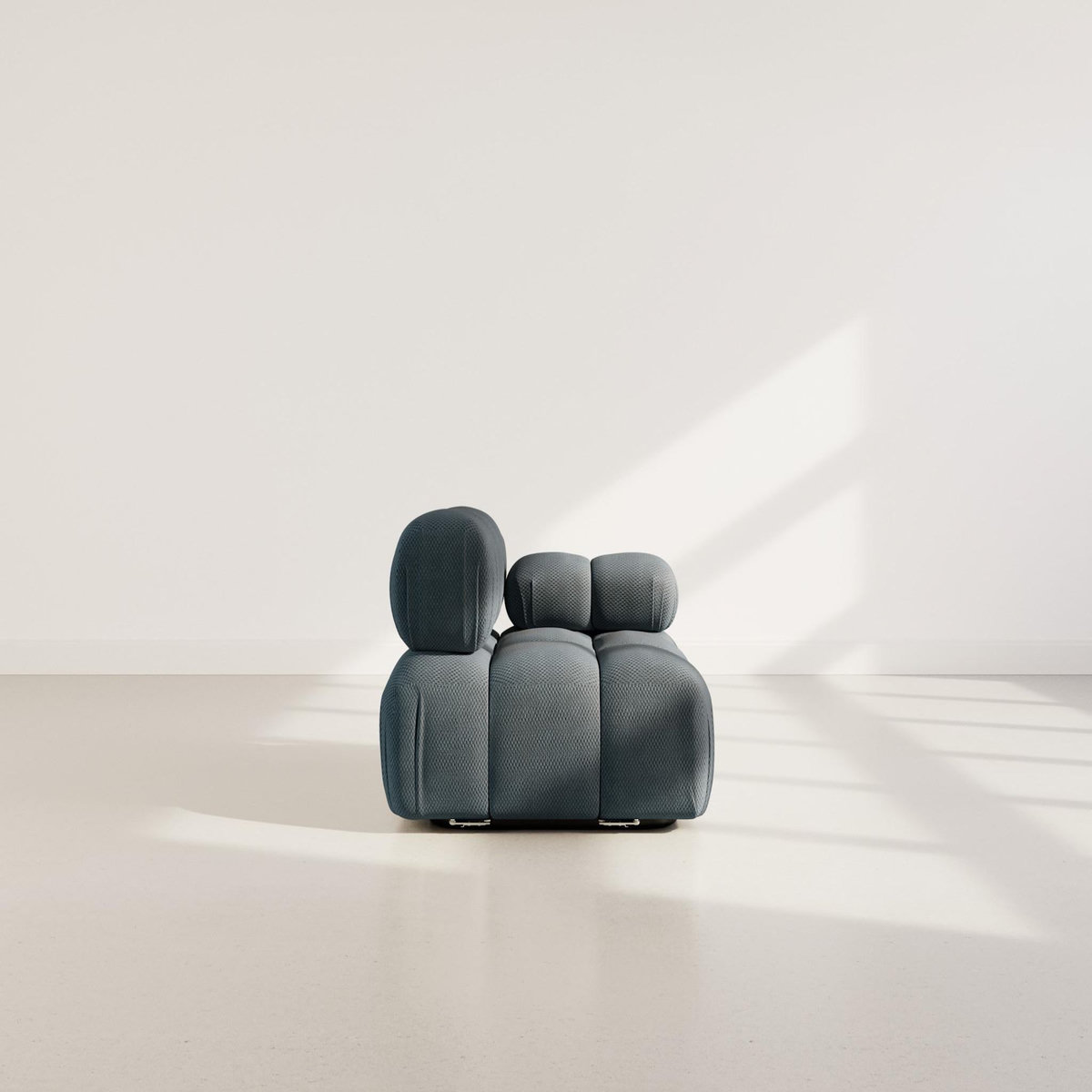 LISA DESIGN Ruby - module d'assise droit en velours texturé