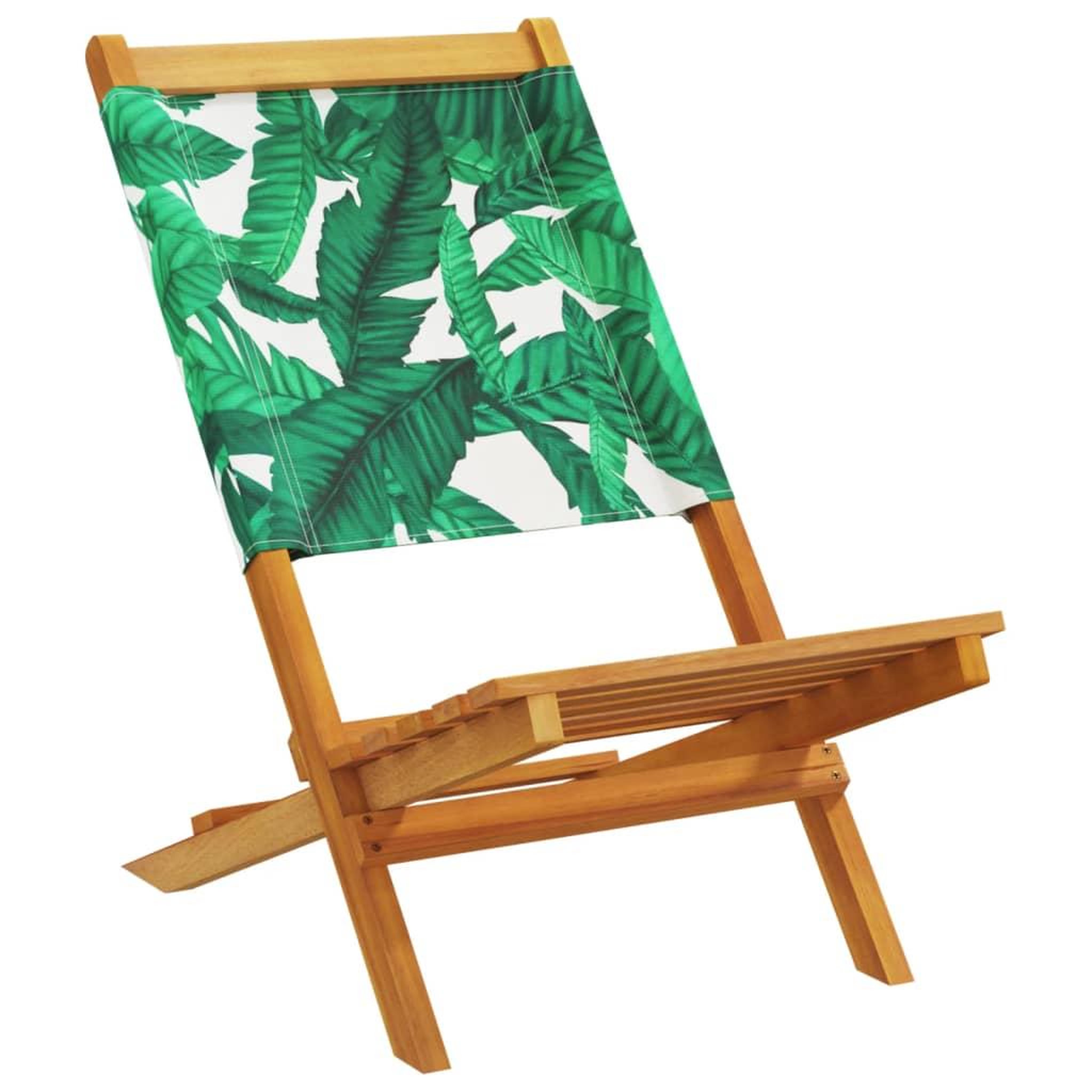 Voir la diapositive 3 : VIDAXL Chaises de jardin pliantes lot de 8 vert tissu et bois massif