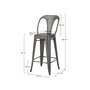 Voir la diapositive 4 : Rendez vous déco Lot de 2 chaises pour îlot central 67 cm en métal gris acier-Indus