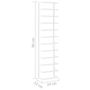 Voir la diapositive 6 : VIDAXL Porte-serviette Blanc 24x12x96 cm Acier