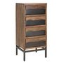 Voir la diapositive 1 : Paris Prix Commode 4 Tiroirs en Bois   Yellowstone  100cm Marron