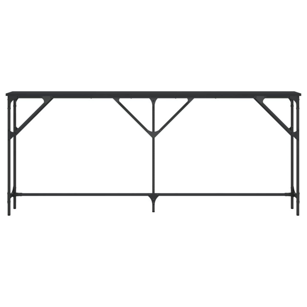 VIDAXL Table console noir 180x23x75 cm bois d'ingenierie