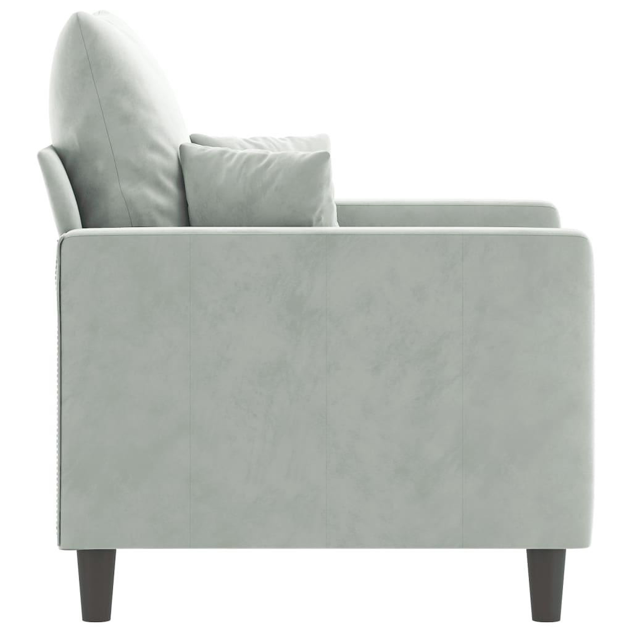 Voir la diapositive 4 : VIDAXL Fauteuil Gris clair 60 cm Velours