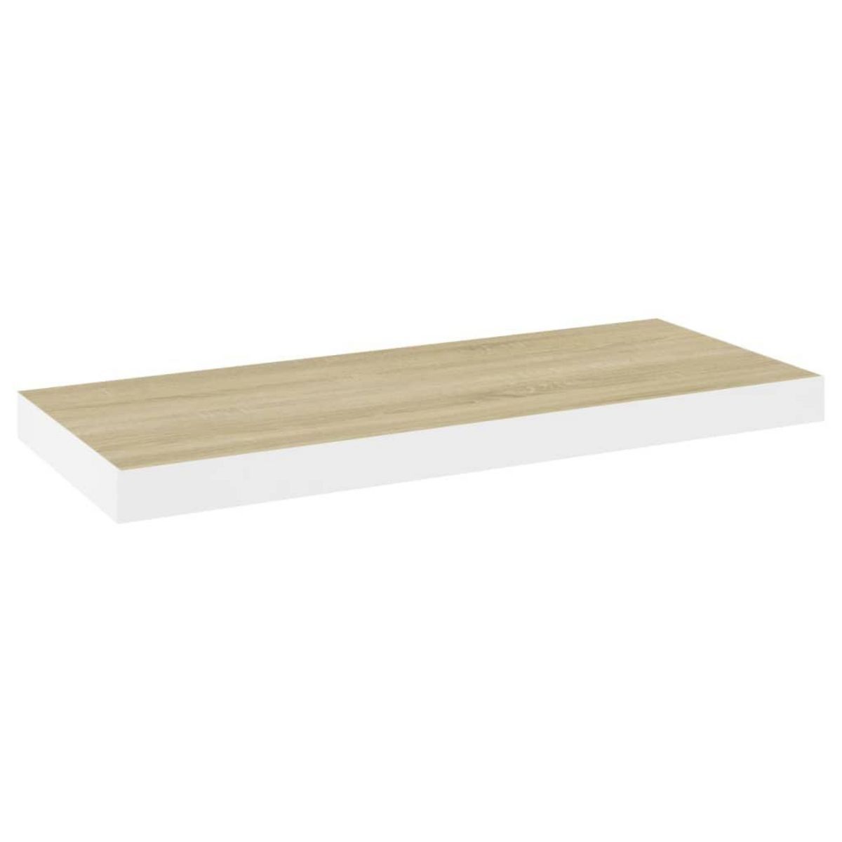 VIDAXL Etagere murale flottante chene et blanc 60x23,5x3,8 cm MDF