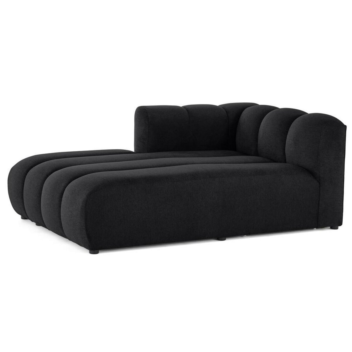 LISA DESIGN Debbie - module d'assise méridienne gauche en tissu texturé