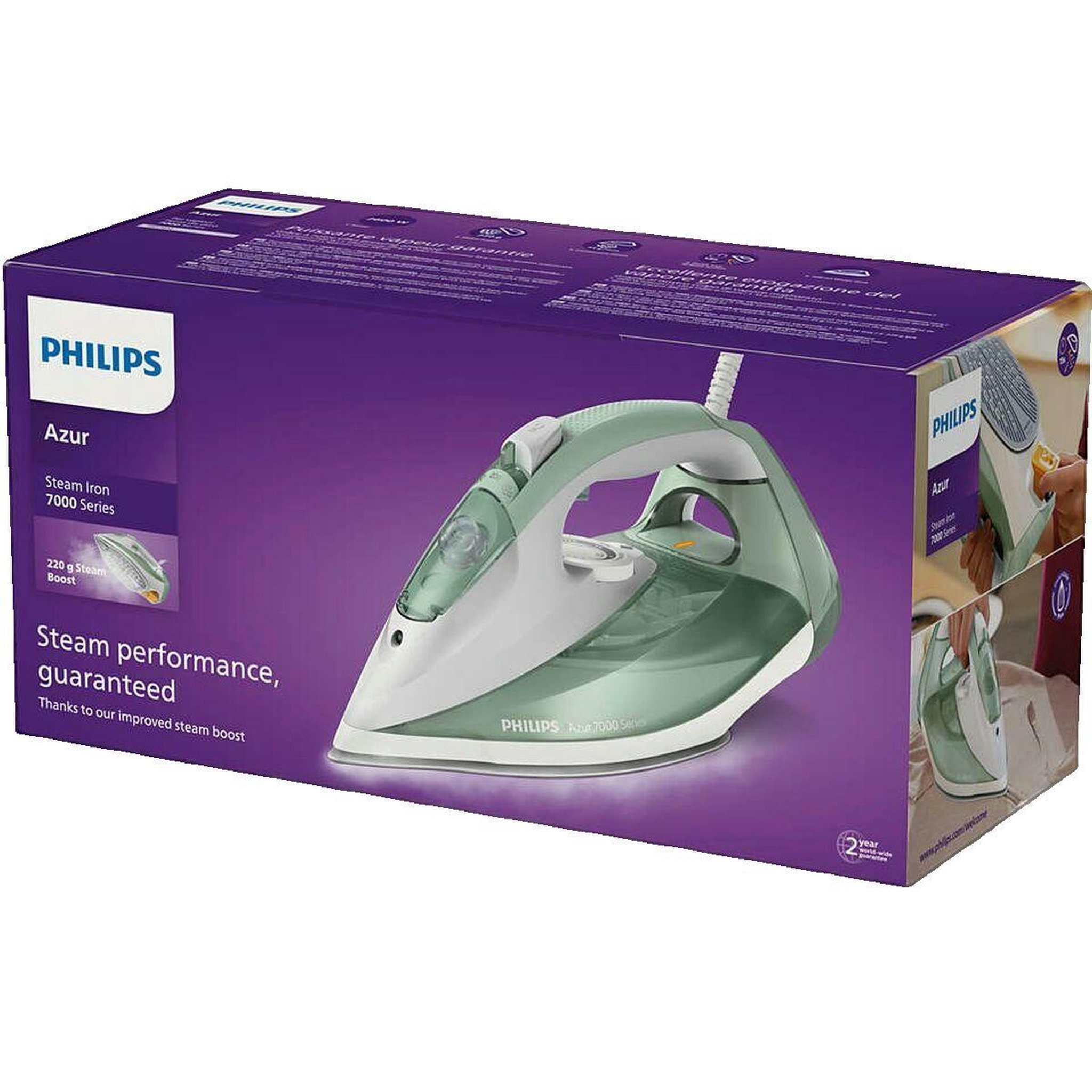Voir la diapositive 2 : Philips Fer à repasser Philips 7000 Series avec semelle SteamGlide Plus