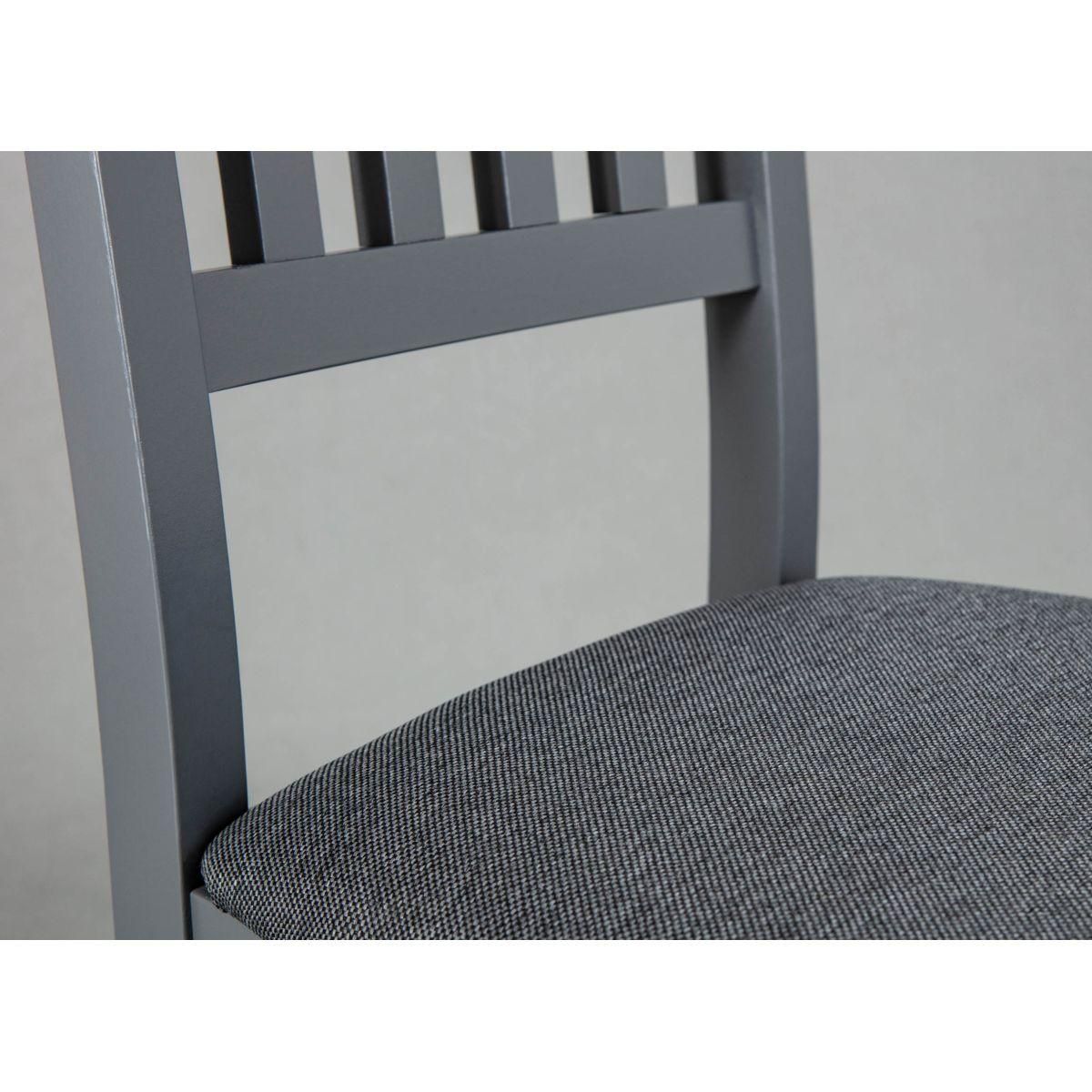 Lot de 2 chaises bois massif assise rembourée LUNA