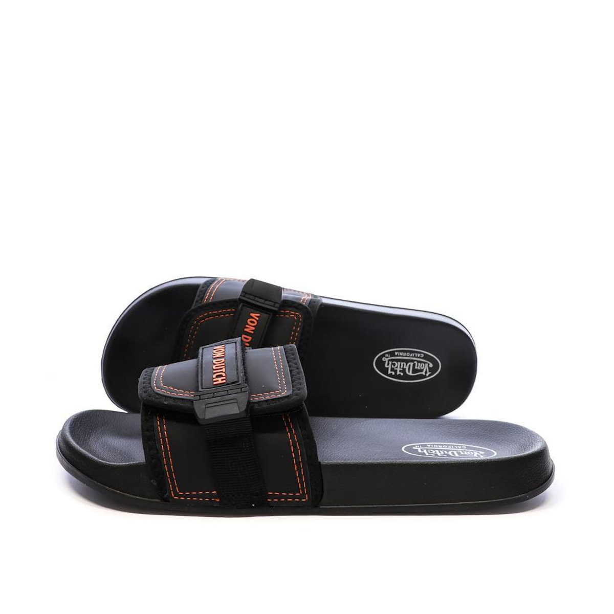 VON DUTCH Claquettes Noires/Rouges Homme Von Dutch MALIBU