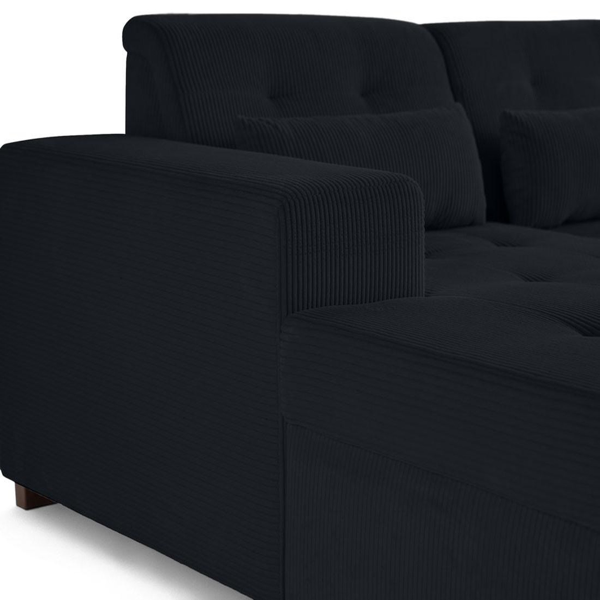 Voir la diapositive 6 : LISA DESIGN Vermont - canapé d'angle gauche - 4 places - convertible avec coffre - en velours côtelé